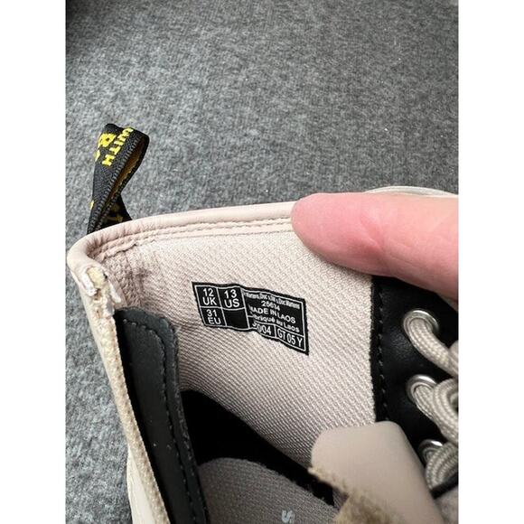 Dr. Martens 1460 Pascal Virginia Butter Yellow Kids Boots Size 13 - Picture 8 of 10